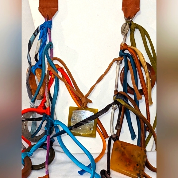 Silvia Tcherassi Rare Gemstone Couture Artisan Modern Art Necklace Avant Garde - Picture 12 of 16